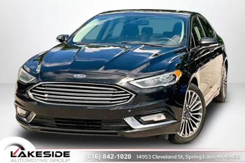 Black 2017 Ford Fusion Titanium for sale in Spring Lake, MI