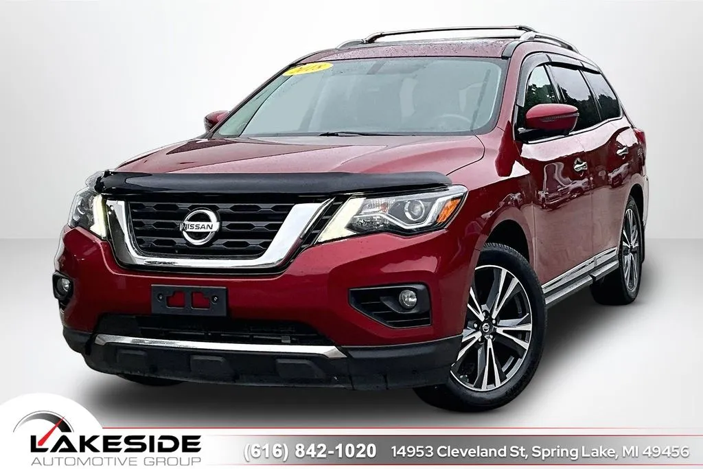 Red 2018 Nissan Pathfinder Platinum for sale in Spring Lake, MI