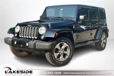 Black 2017 Jeep Wrangler Unlimited Sahara for sale in Spring Lake, MI