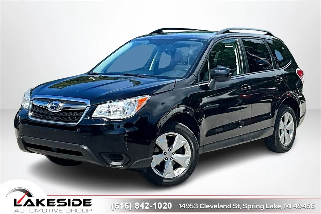 Black 2015 Subaru Forester 2.5i Premium for sale in Spring Lake, MI
