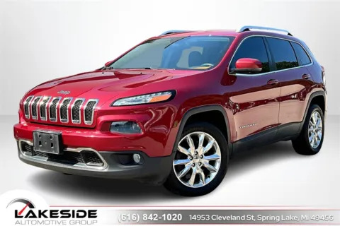 Red 2014 Jeep Cherokee Limited for sale in Spring Lake, MI
