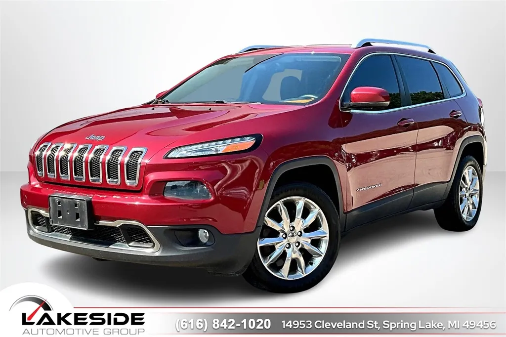 Red 2014 Jeep Cherokee Limited for sale in Spring Lake, MI