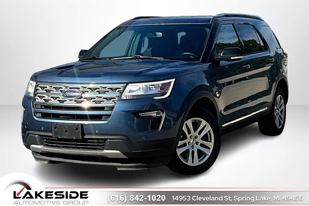 Blue 2018 Ford Explorer XLT for sale in Spring Lake, MI