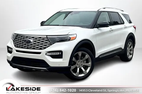 White 2020 Ford Explorer Platinum for sale in Spring Lake, MI