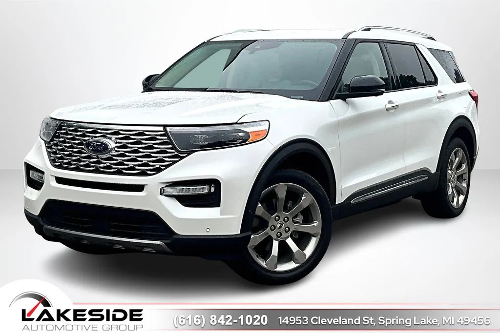 White 2020 Ford Explorer Platinum for sale in Spring Lake, MI