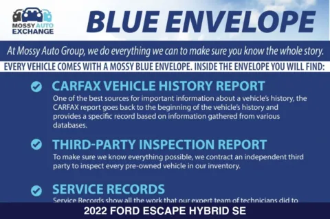 Photos of 2022 Ford Escape Hybrid SE for sale in San Diego, CA at Mossy Ford