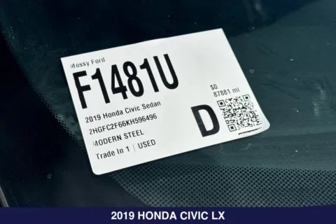 Photos of 2019 Honda Civic LX for sale in San Diego, CA at Mossy Ford
