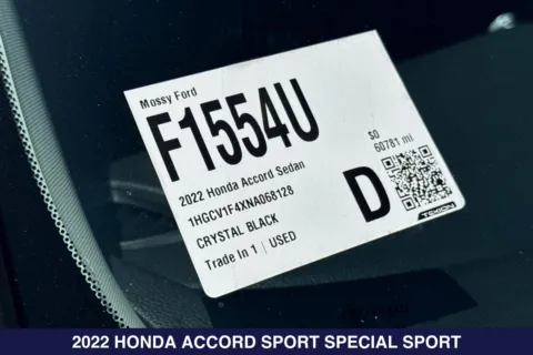 Photos of 2022 Honda Accord Sport Special Edition for sale in San Diego, CA at Mossy Ford