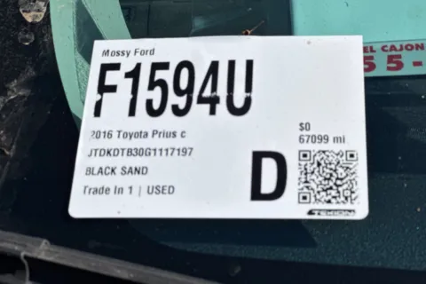 Photos of 2016 Toyota Prius c Persona Series for sale in San Diego, CA at Mossy Ford