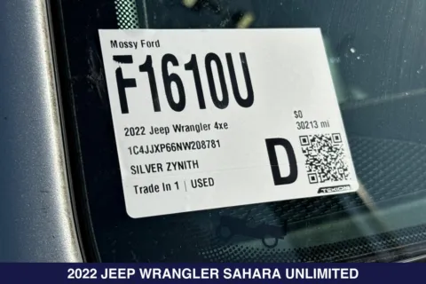 Photos of 2022 Jeep Wrangler Unlimited Sahara 4xe for sale in San Diego, CA at Mossy Ford