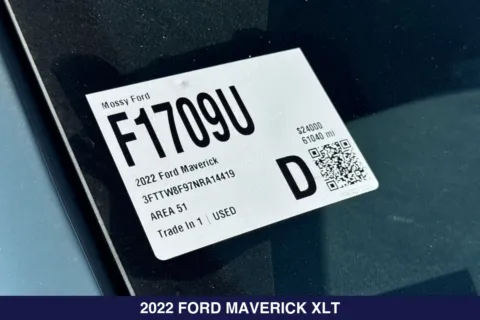 Photos of 2022 Ford Maverick XLT for sale in San Diego, CA at Mossy Ford