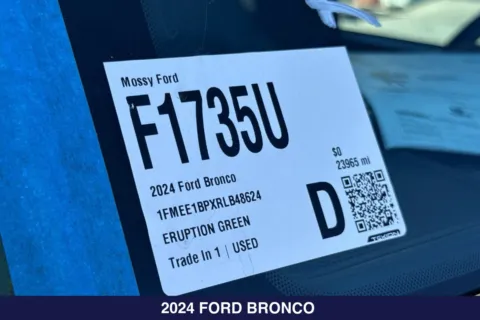 Photos of 2024 Ford Bronco Black Diamond for sale in San Diego, CA at Mossy Ford
