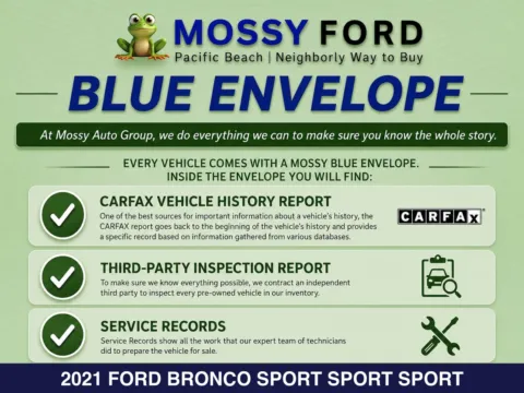 More photos of 2021 Ford Bronco Sport Outer Banks at Mossy Ford, CA
