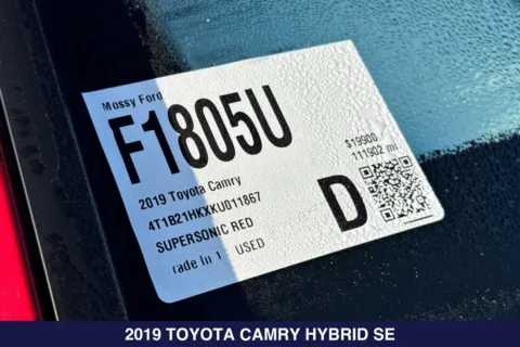 Photos of 2019 Toyota Camry Hybrid SE for sale in San Diego, CA at Mossy Ford