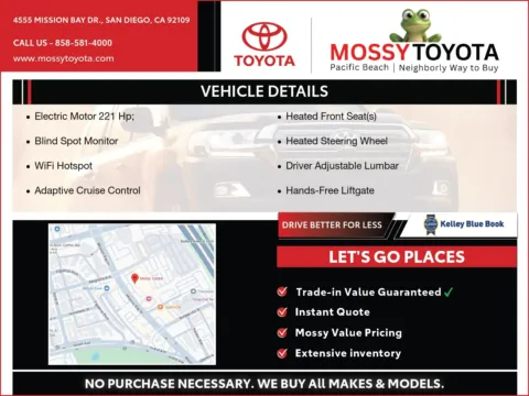 Another view of 2026 Toyota bZ XLE Plus for sale in San Diego, CA at Mossy Toyota