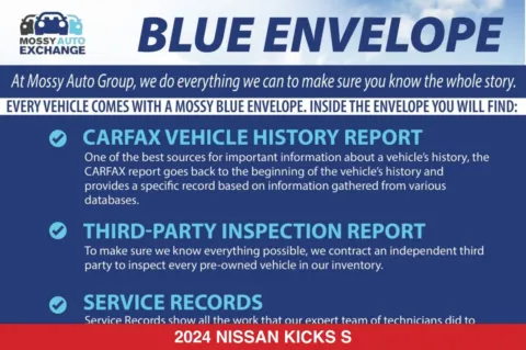 Photos of 2024 Nissan Kicks S for sale in San Diego, CA at Mossy Toyota