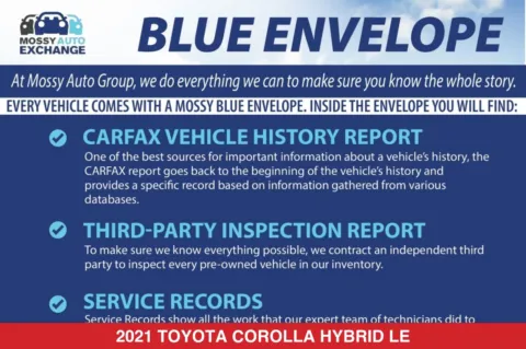Photos of 2021 Toyota Corolla Hybrid LE for sale in San Diego, CA at Mossy Toyota