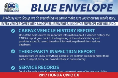 Photos of 2017 Honda Civic EX for sale in San Diego, CA at Mossy Toyota