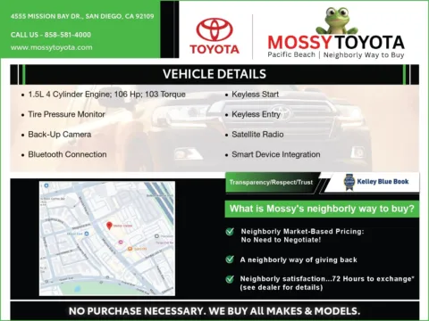 Another view of 2019 Toyota Yaris L for sale in San Diego, CA at Mossy Toyota