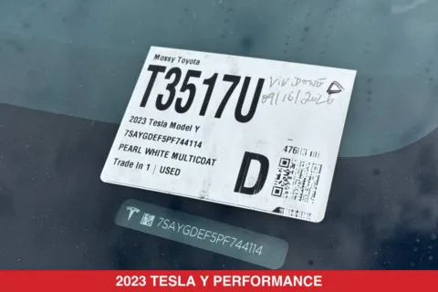 Photos of 2023 Tesla Model Y Performance for sale in San Diego, CA at Mossy Toyota