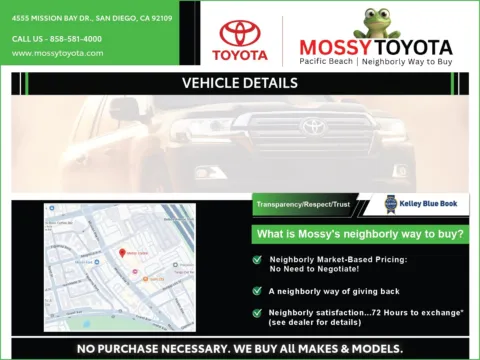 Another view of 2027 Toyota Corolla LE for sale in San Diego, CA at Mossy Toyota