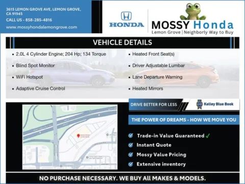 Another view of 2026 Honda Accord Hybrid EX-L for sale in Lemon Grove, CA at Mossy Honda