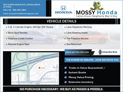 Another view of 2026 Honda Civic Hybrid Sport for sale in Lemon Grove, CA at Mossy Honda