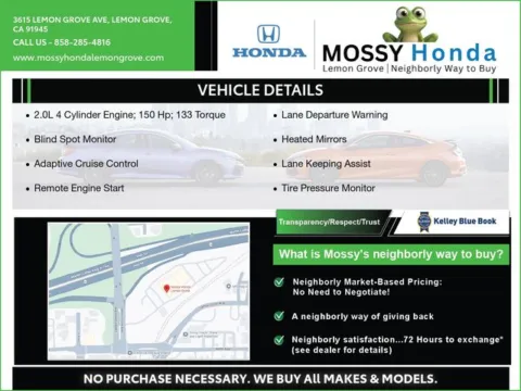 Another view of 2026 Honda Civic Sport for sale in Lemon Grove, CA at Mossy Honda