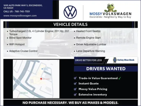 Another view of 2026 Volkswagen Tiguan 2.0T SE for sale in Escondido, CA at Mossy Volkswagen