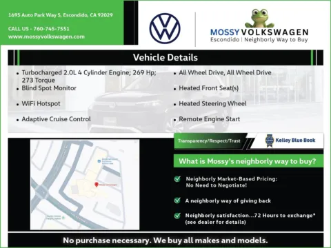 Another view of 2026 Volkswagen Atlas SE w/Technology for sale in Escondido, CA at Mossy Volkswagen