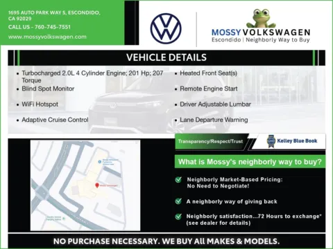 Another view of 2026 Volkswagen Tiguan 2.0T SE for sale in Escondido, CA at Mossy Volkswagen