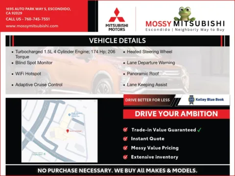 Another view of 2026 Mitsubishi Outlander SEL for sale in Escondido, CA at Mossy Mitsubishi