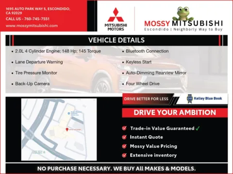 Another view of 2026 Mitsubishi Outlander Sport S for sale in Escondido, CA at Mossy Mitsubishi