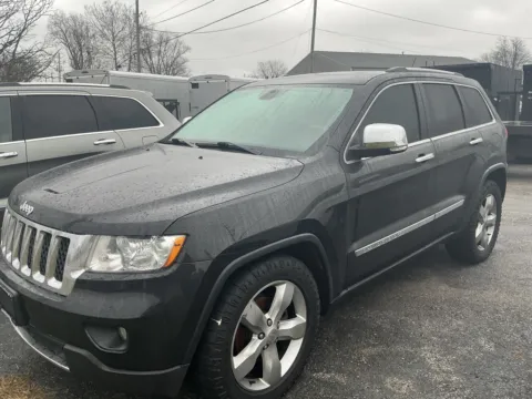 Black 2013 JEEP GRAND CHEROKEE OVERLAND for sale in Camby, IN
