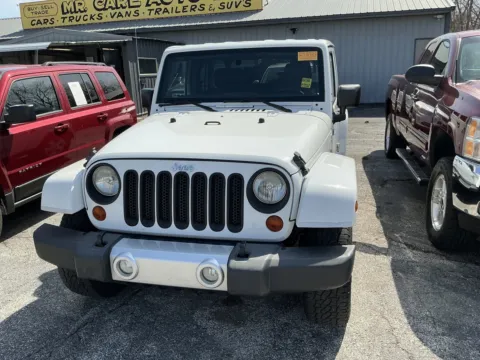 White 2012 JEEP WRANGLER UNLIMI SAHARA for sale in Camby, IN
