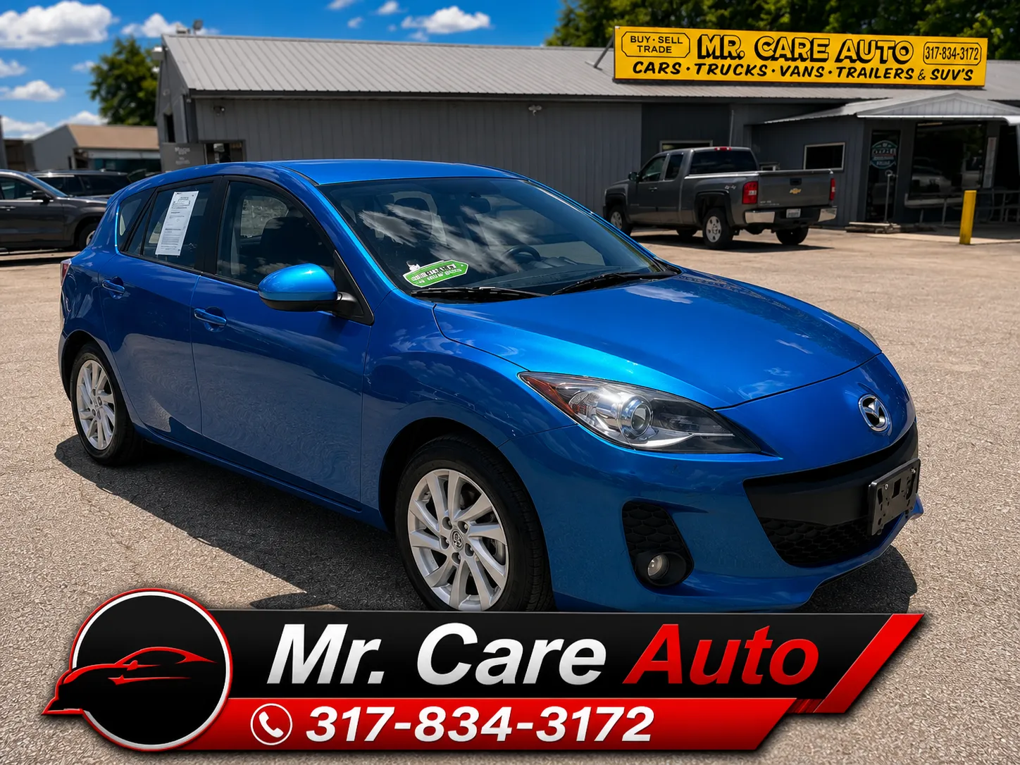 Blue 2012 MAZDA 3 I GRAND TOURING for sale in Camby, IN