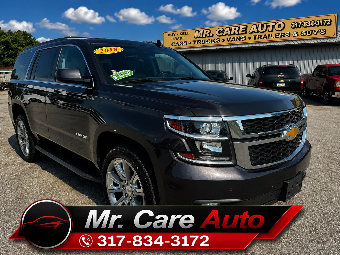 Gray 2018 CHEVROLET TAHOE 1500 LT for sale in Camby, IN