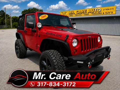 Red 2009 JEEP WRANGLER RUBICON for sale in Camby, IN