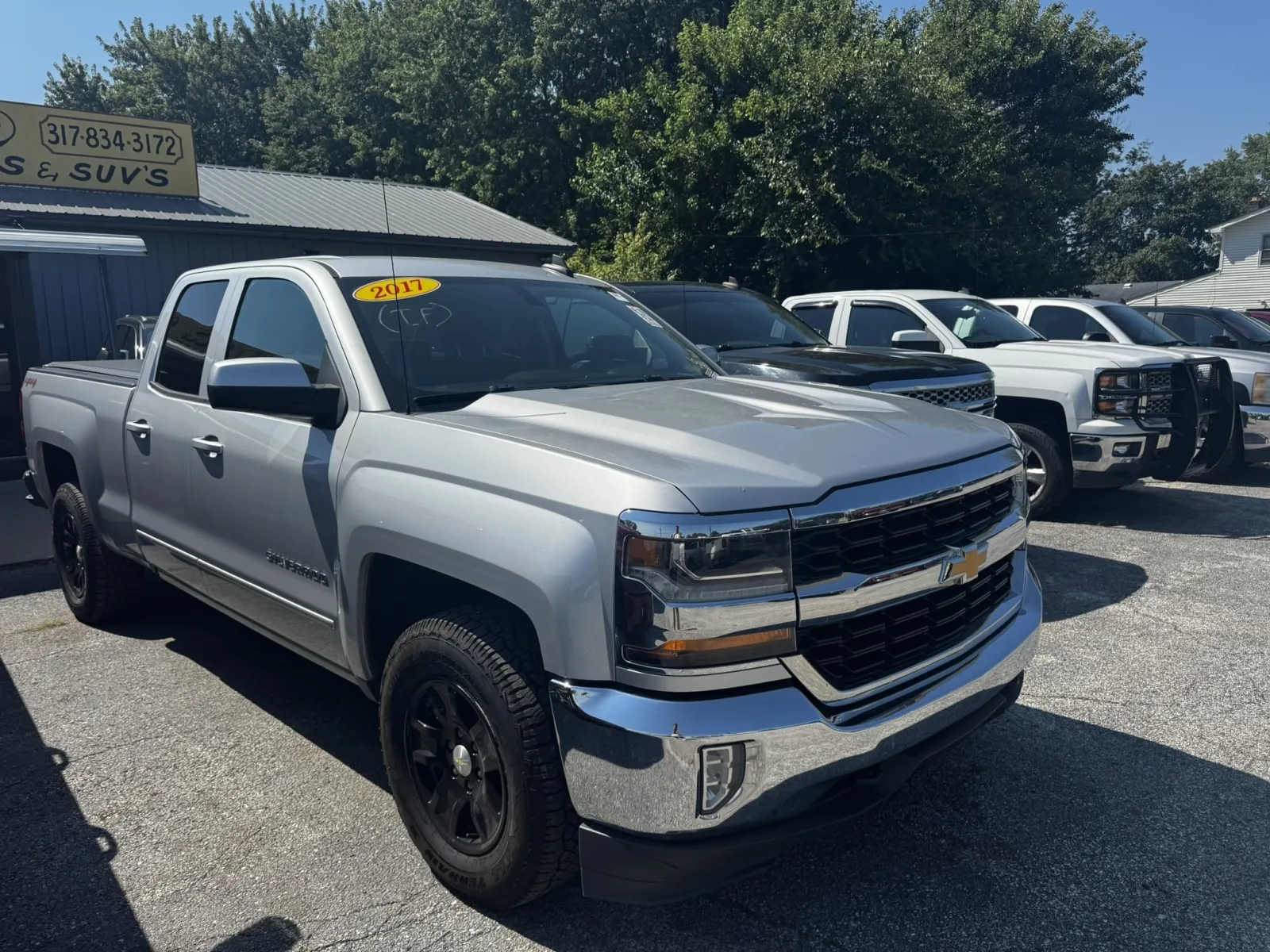 Silver 2017 CHEVROLET SILVERADO 1500 LT for sale in Camby, IN