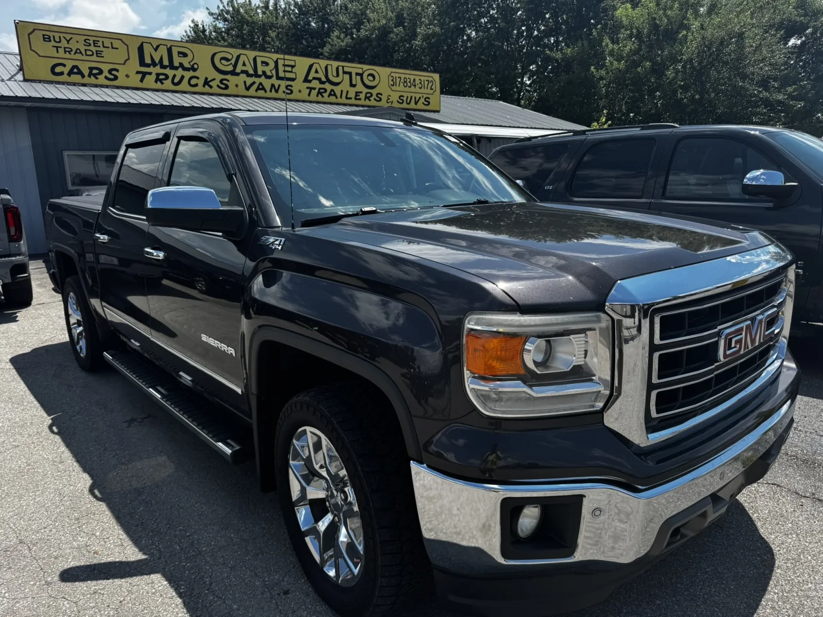 Gray 2014 GMC SIERRA 1500 SLT for sale in Camby, IN