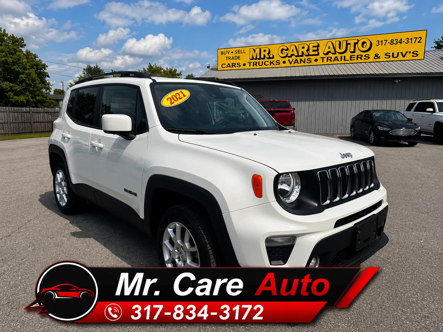 White 2021 JEEP RENEGADE LATITUDE for sale in Camby, IN