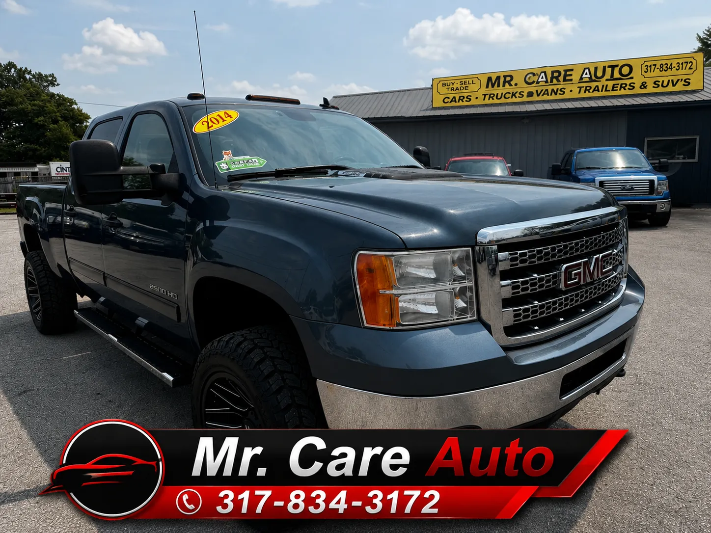 Blue 2014 GMC SIERRA 2500 SLE for sale in Camby, IN