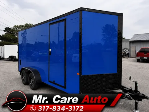 Blue 2027 ROCK SOLID CARGO 7X16TA 7000LB ENCLOSED for sale in Camby, IN