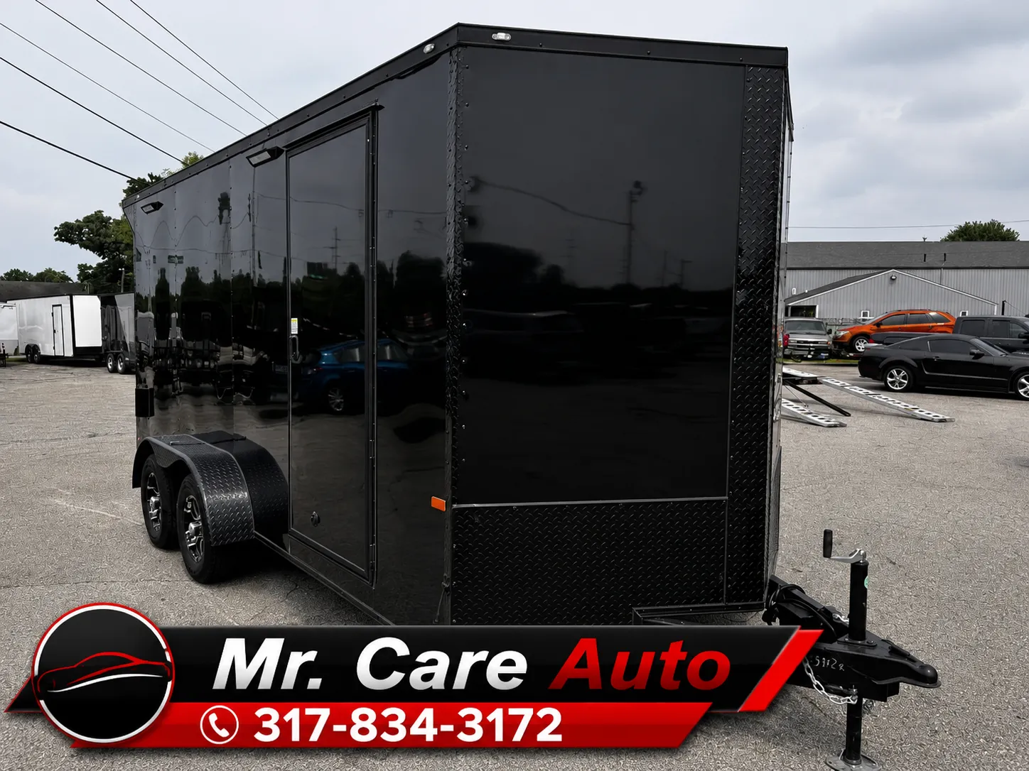 Black 2027 ROCK SOLID CARGO 7X16TA 7000 LB ENCLOSED for sale in Camby, IN