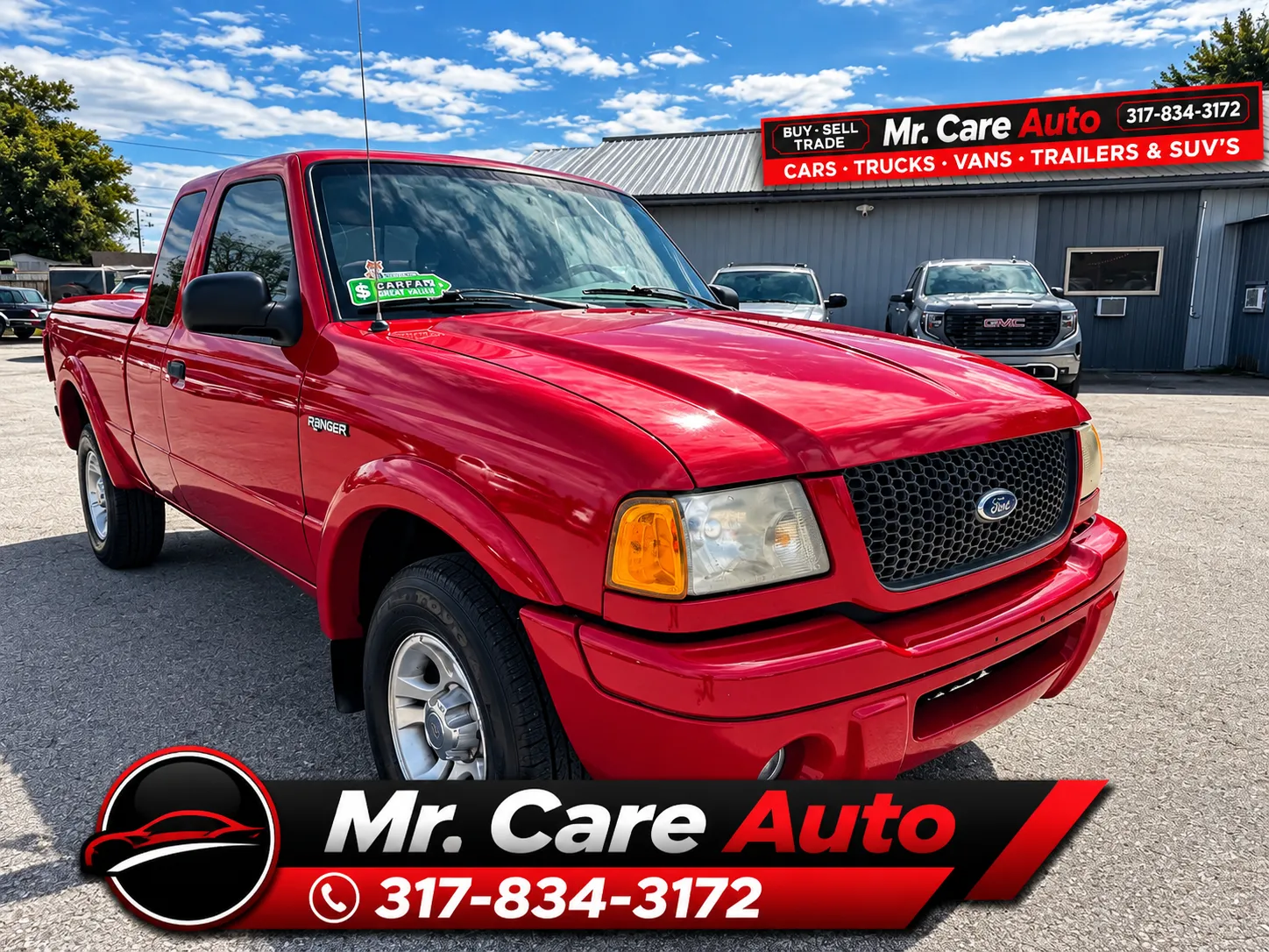 Red 2002 FORD RANGER SUPER CAB for sale in Camby, IN