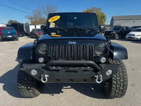 Another view of 2015 JEEP WRANGLER UNLIMI SAHARA for sale in Camby, IN at Mr. Care Auto