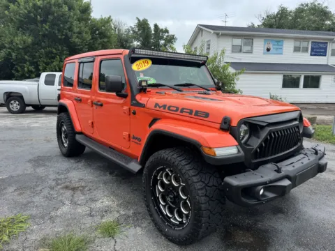 Orange 2019 JEEP WRANGLER UNLIMITED MOAB for sale in Camby, IN