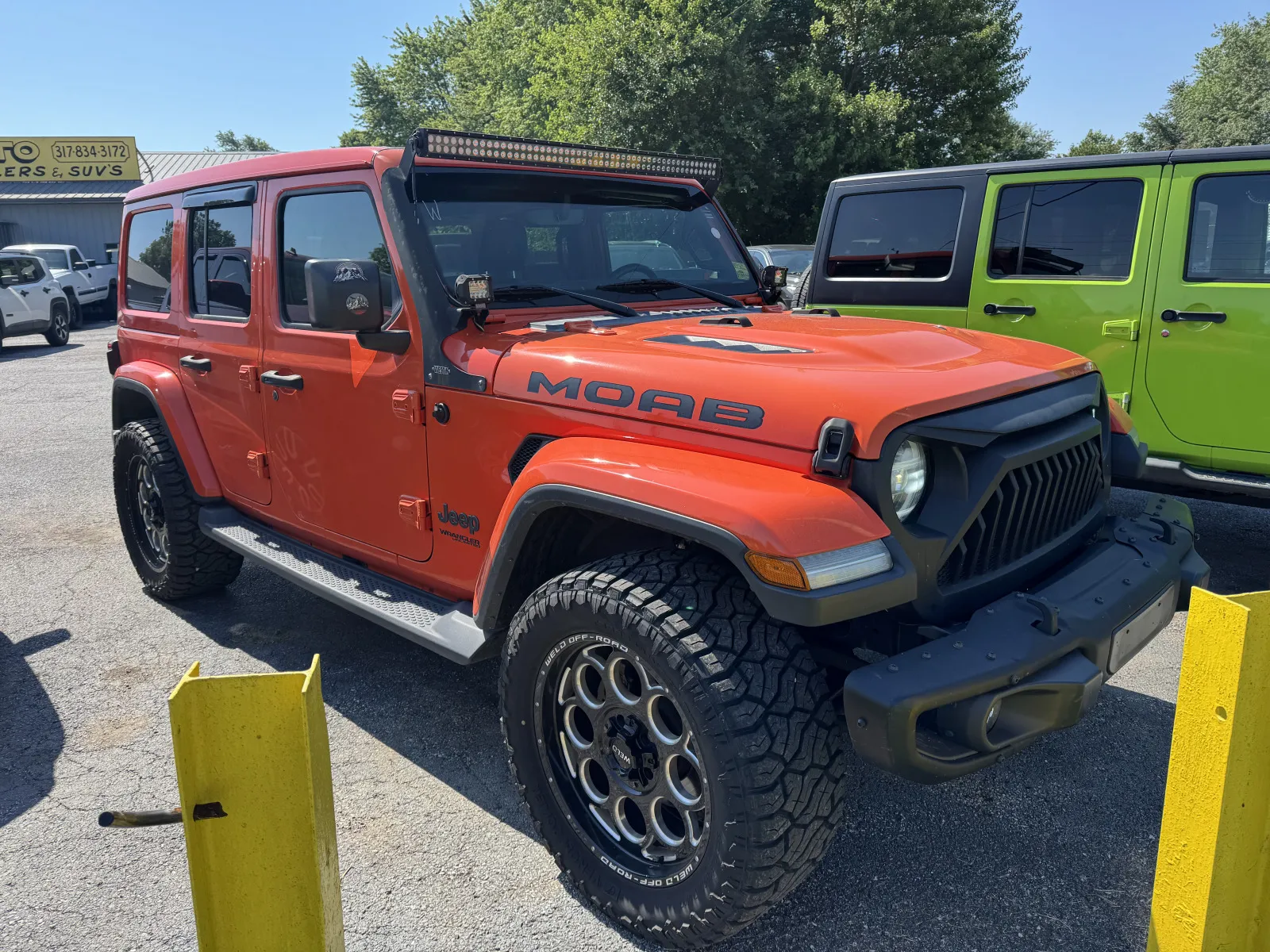 Orange 2019 JEEP WRANGLER UNLIMITED MOAB for sale in Camby, IN