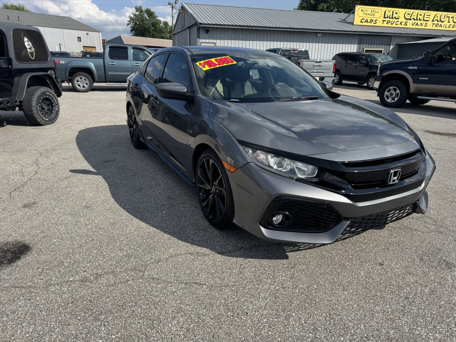 Gray 2018 HONDA CIVIC SPORT for sale in Camby, IN