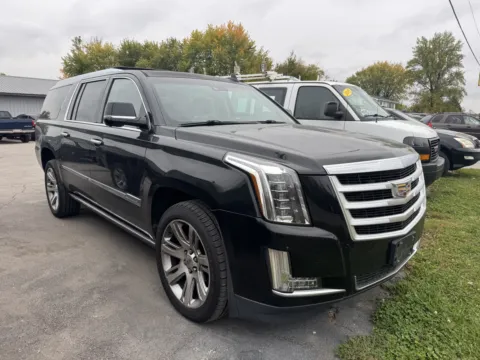 Black 2016 CADILLAC ESCALADE ESV PREMIUM for sale in Camby, IN